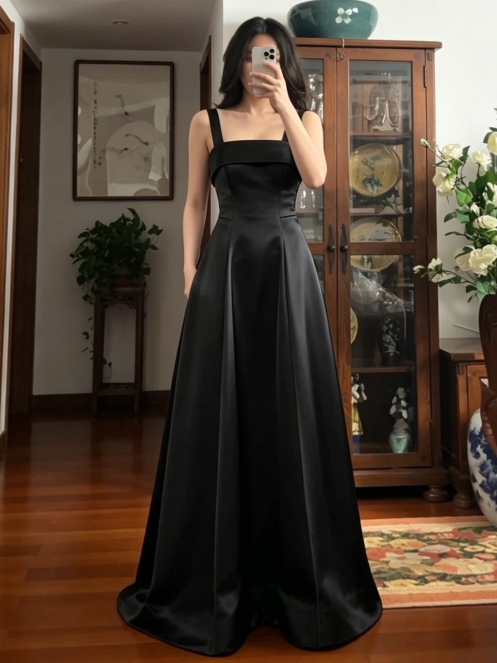 Rachel Gilbert Sera Black Acetate Strap Corset A-Line Gown AU8/US4 NWOT